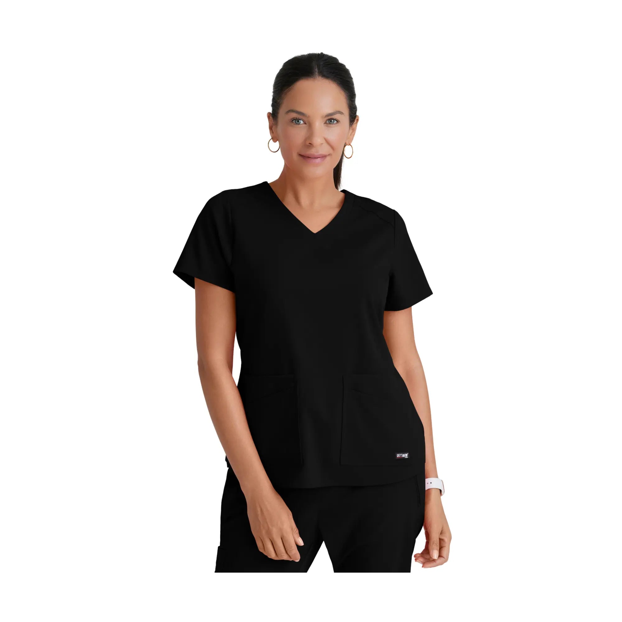Aura - Tunique col V - Femme - Grey’s Anatomy Stretch Grey’s Anatomy Noir / XL