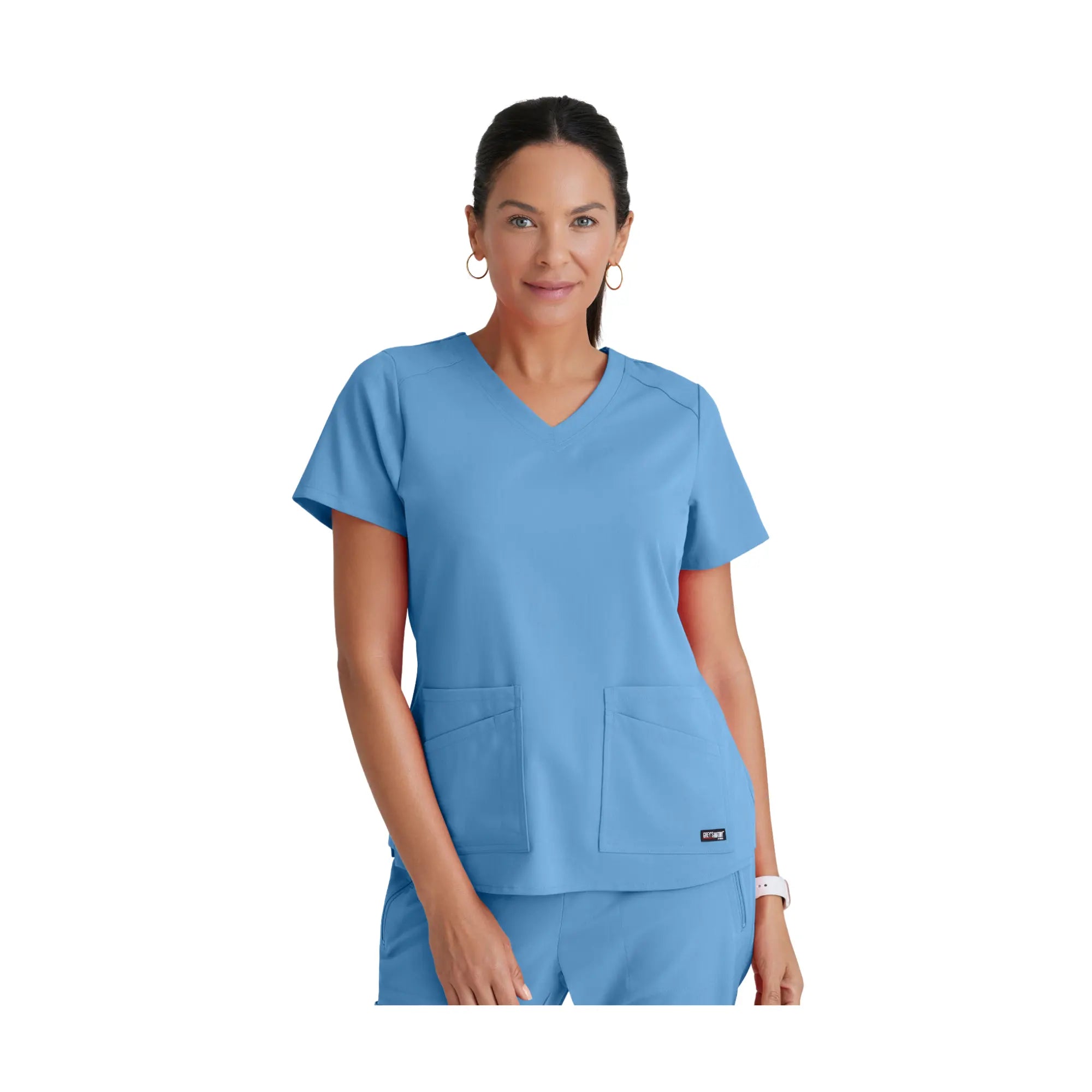 Aura - Tunique col V - Femme - Grey’s Anatomy Stretch Grey’s Anatomy Bleu Ciel / XL