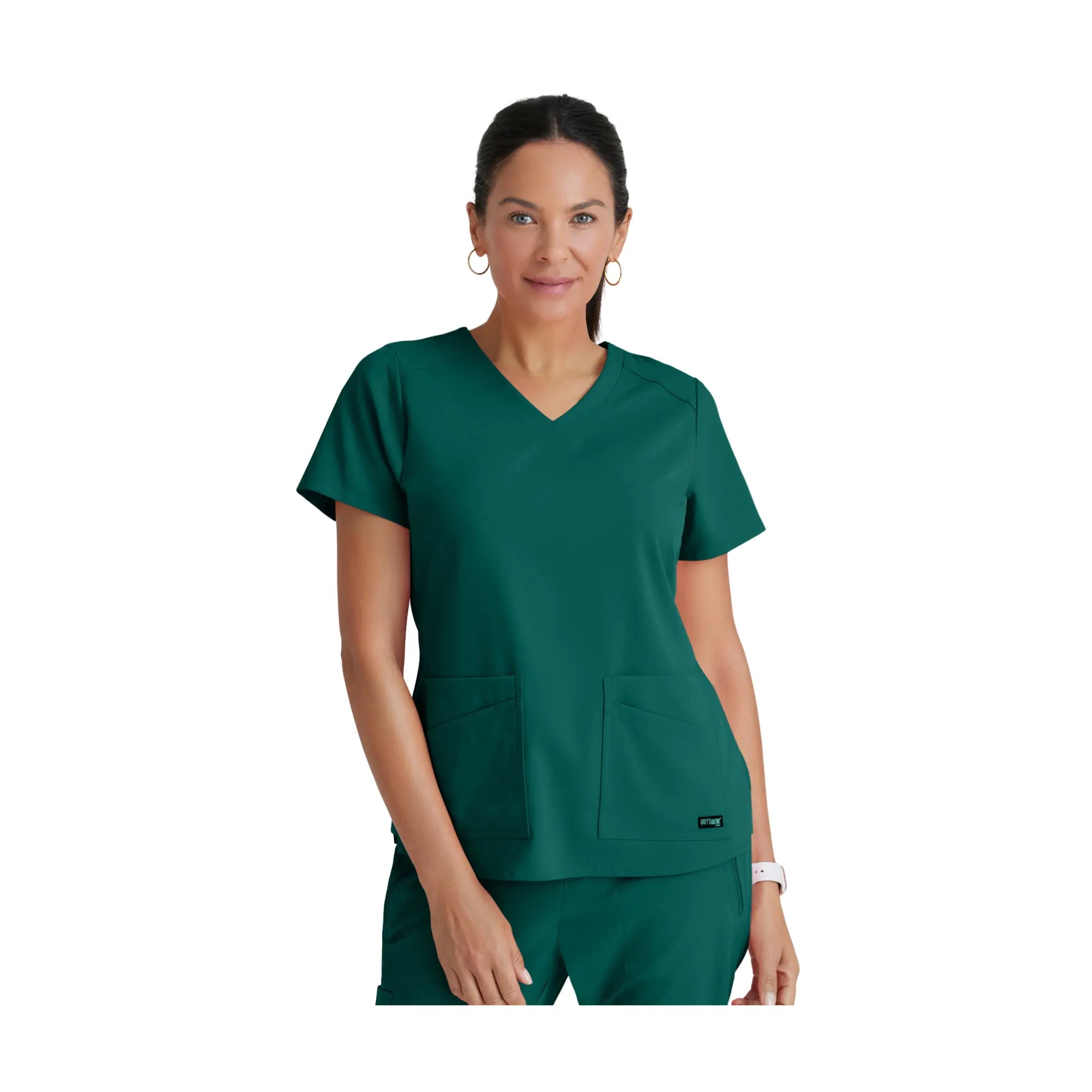 Aura - Tunique col V - Femme - Grey’s Anatomy Stretch Grey’s Anatomy Vert Chasseur / XL