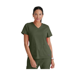 Aura - Tunique col V - Femme - Grey’s Anatomy Stretch Grey’s Anatomy Vert Olive / XL