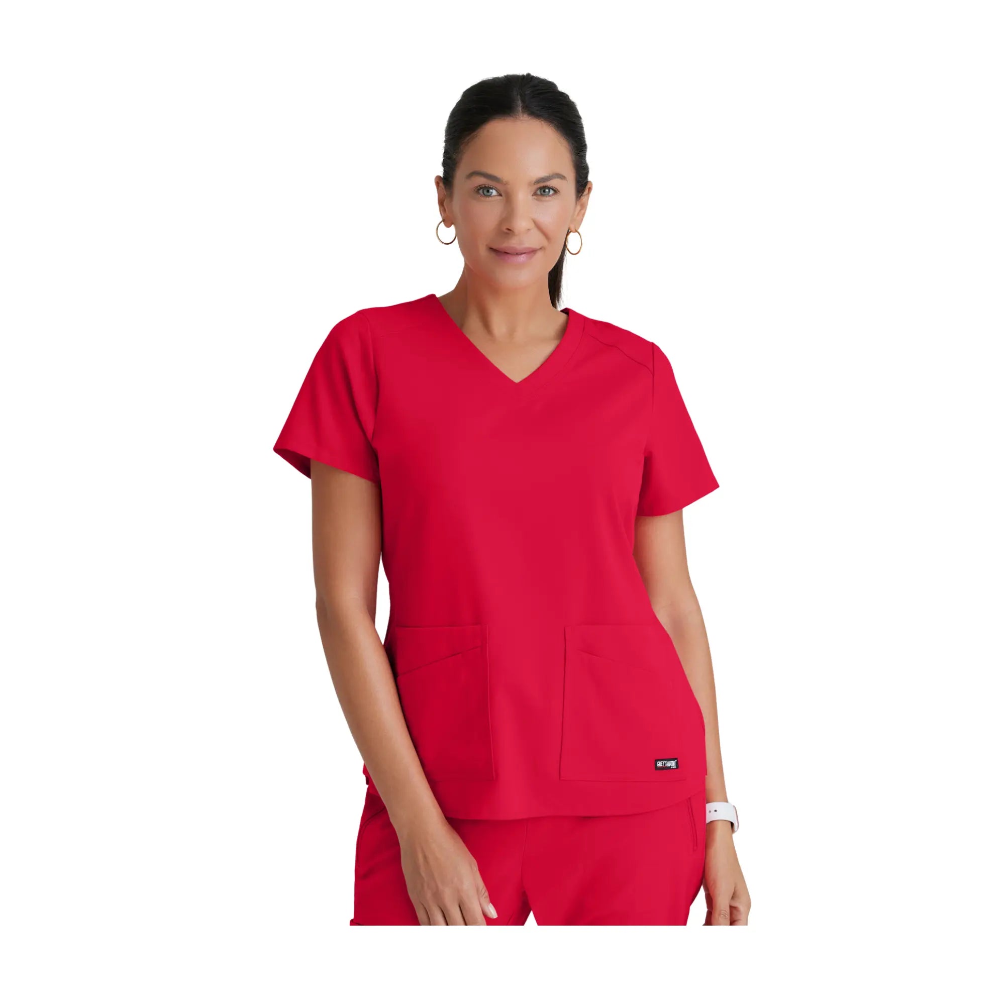 Aura - Tunique col V - Femme - Grey’s Anatomy Stretch Grey’s Anatomy Rouge / XL