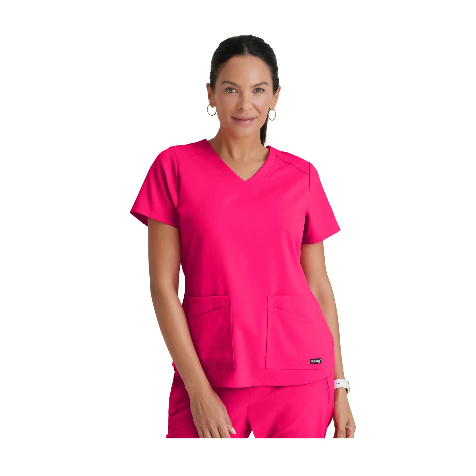 Aura - Tunique col V - Femme - Grey’s Anatomy Stretch Grey’s Anatomy Rose Fuchsia / XL