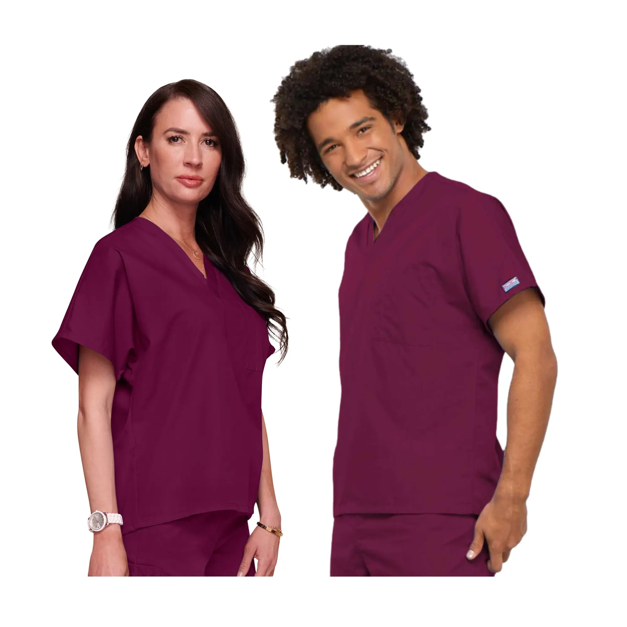Biarritz - Tunique médicale - Col V - Unisexe - Cherokee Cherokee Authentic Workwear Bordeaux-3XL