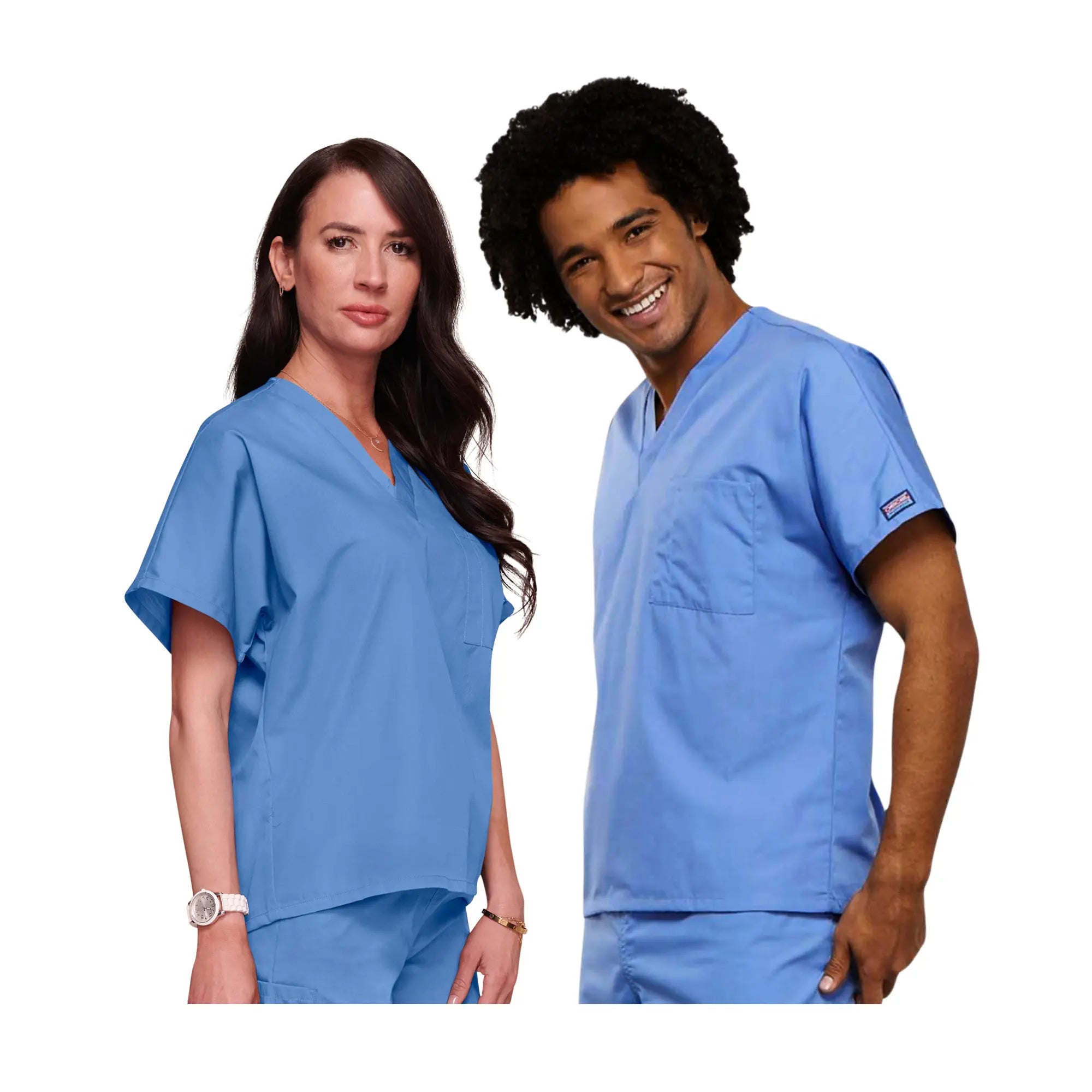 Biarritz - Tunique médicale - Col V - Unisexe - Cherokee Cherokee Authentic Workwear Bleu-Ciel-3XL