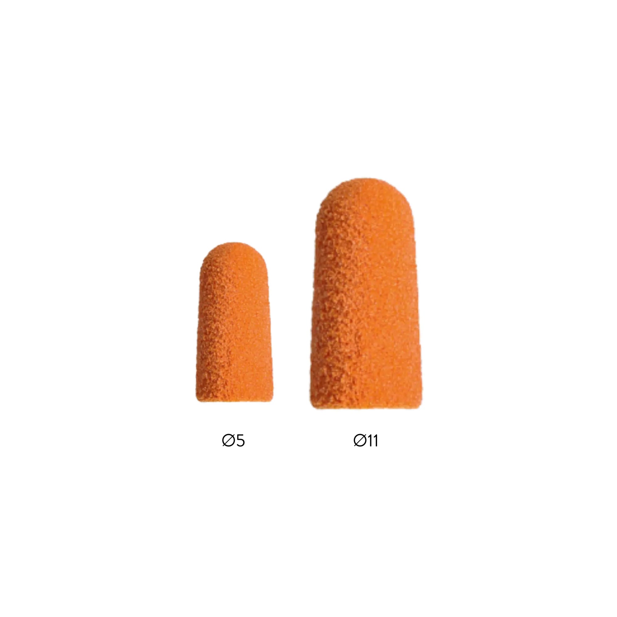 Capuchons Coniques Oranges SK-PODO X10 - Ø 5mm ou 11mm - Grain Fin, Moyen ou Gros - Lukas Podological Lukas Podological Fin-5