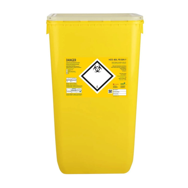 Conteneur Fût en plastique rectangulaire - Clinisafe Hospidex