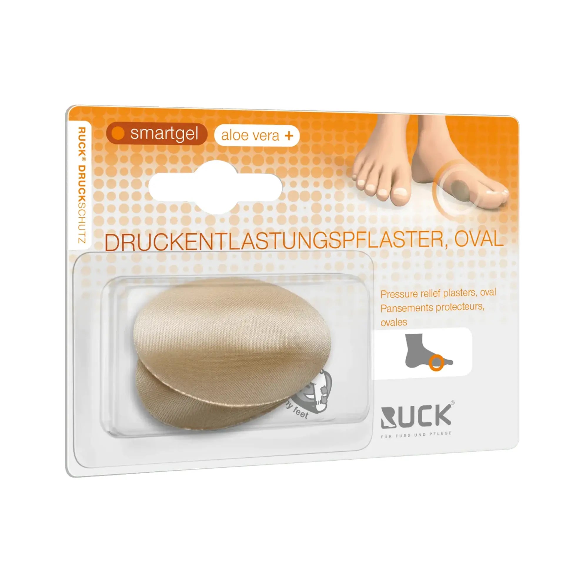 Coussin de protection ovale pour hallux valgus - 2 pièces - Ruck Ruck