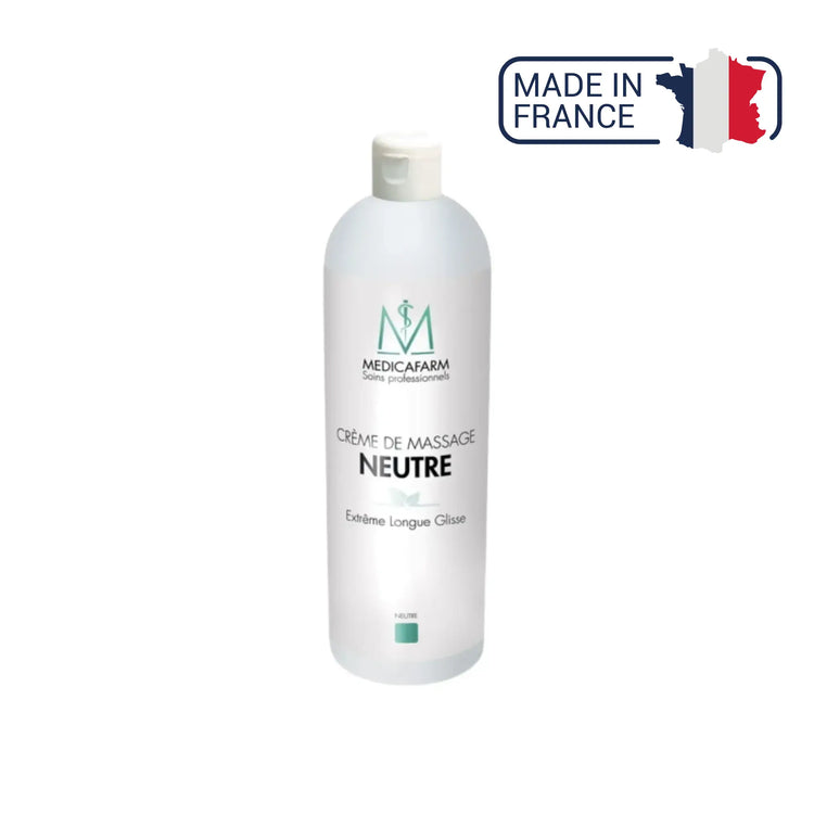 Crème de massage neutre premium extreme longue glisse - 250 ml ou 1 L - Medicafarm Medicafarm  Flacon-de-1L