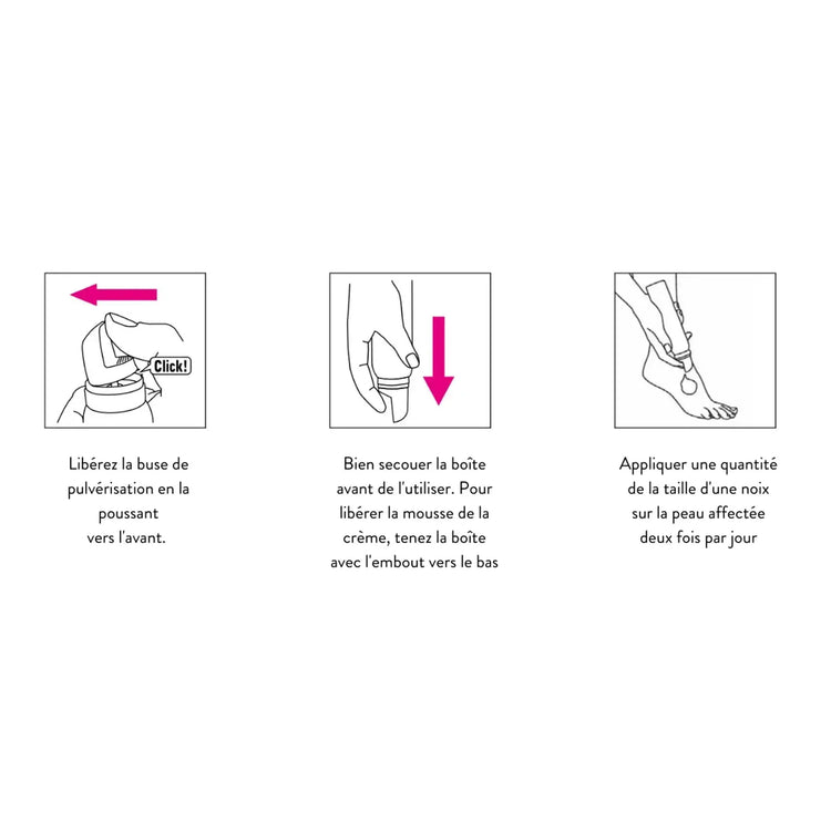 Crème mousse Rapid - 5% d'urée - Peaux sèches sensibles aux champignons - Callusan - My Podologie