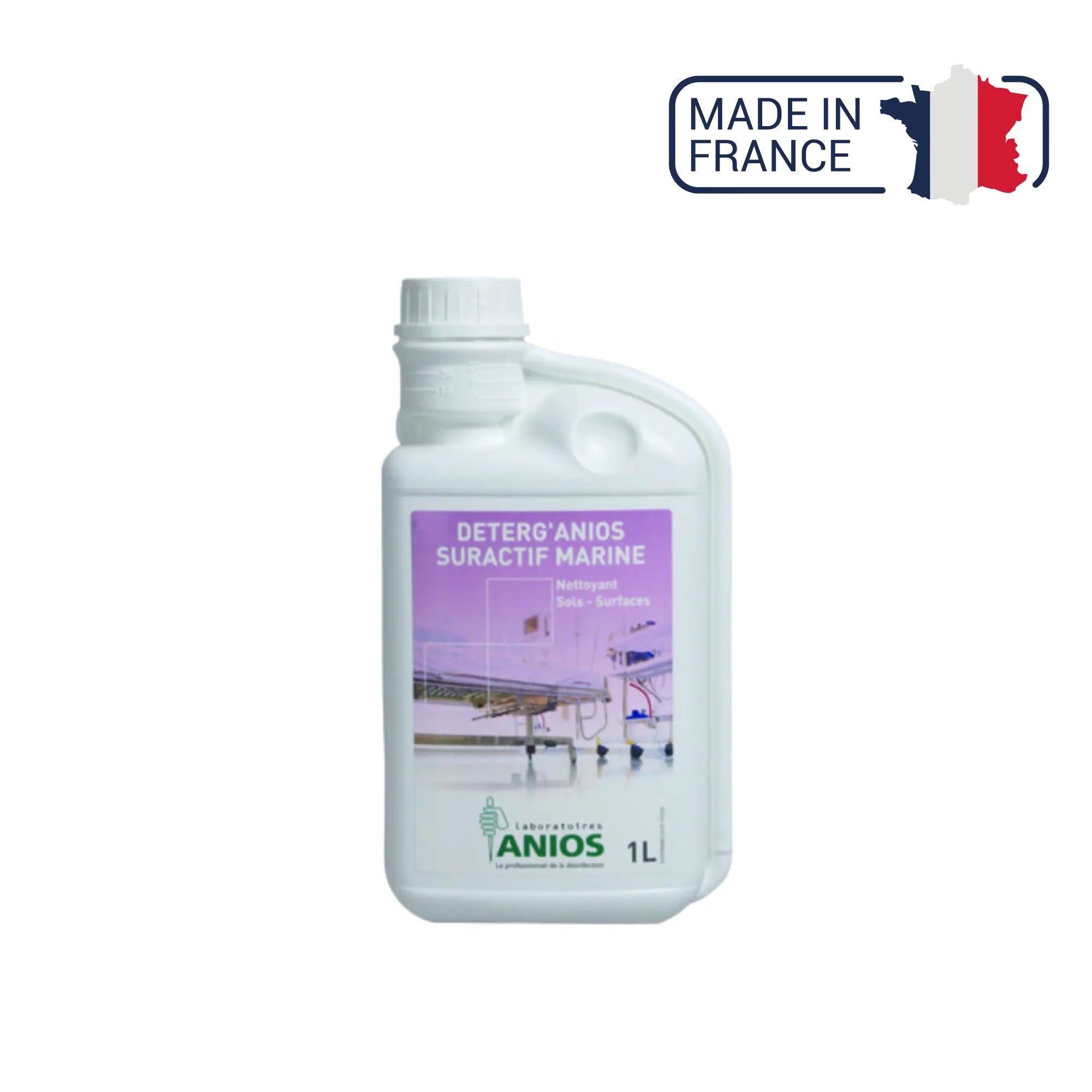 Deterg'anios suractif Marine - Sols et Surfaces - Effet mouillant, dispersant et solubilisant - 1 L ou 5L - Anios Anios