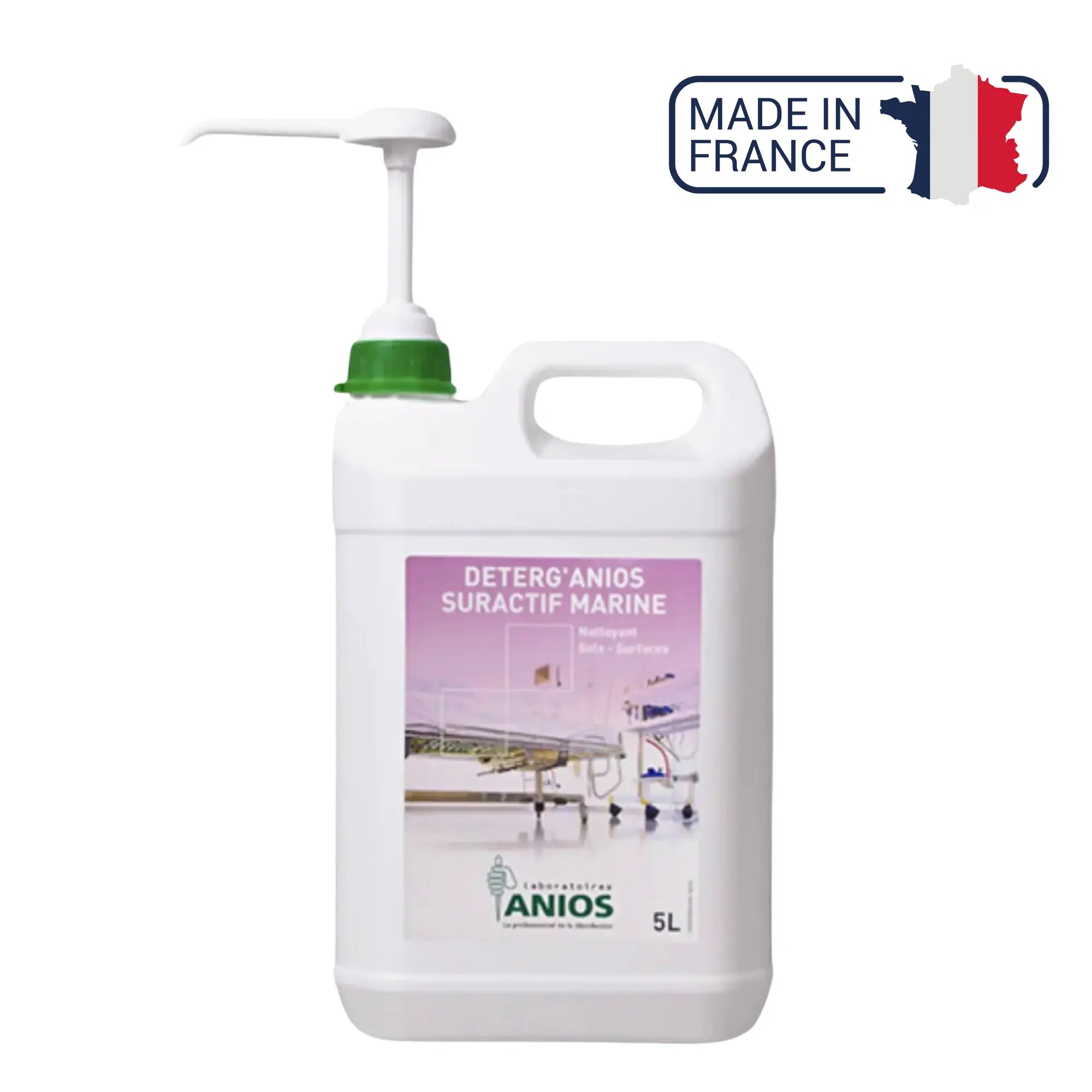 Deterg'anios suractif Marine - Sols et Surfaces - Effet mouillant, dispersant et solubilisant - 1 L ou 5L - Anios Anios 5-L