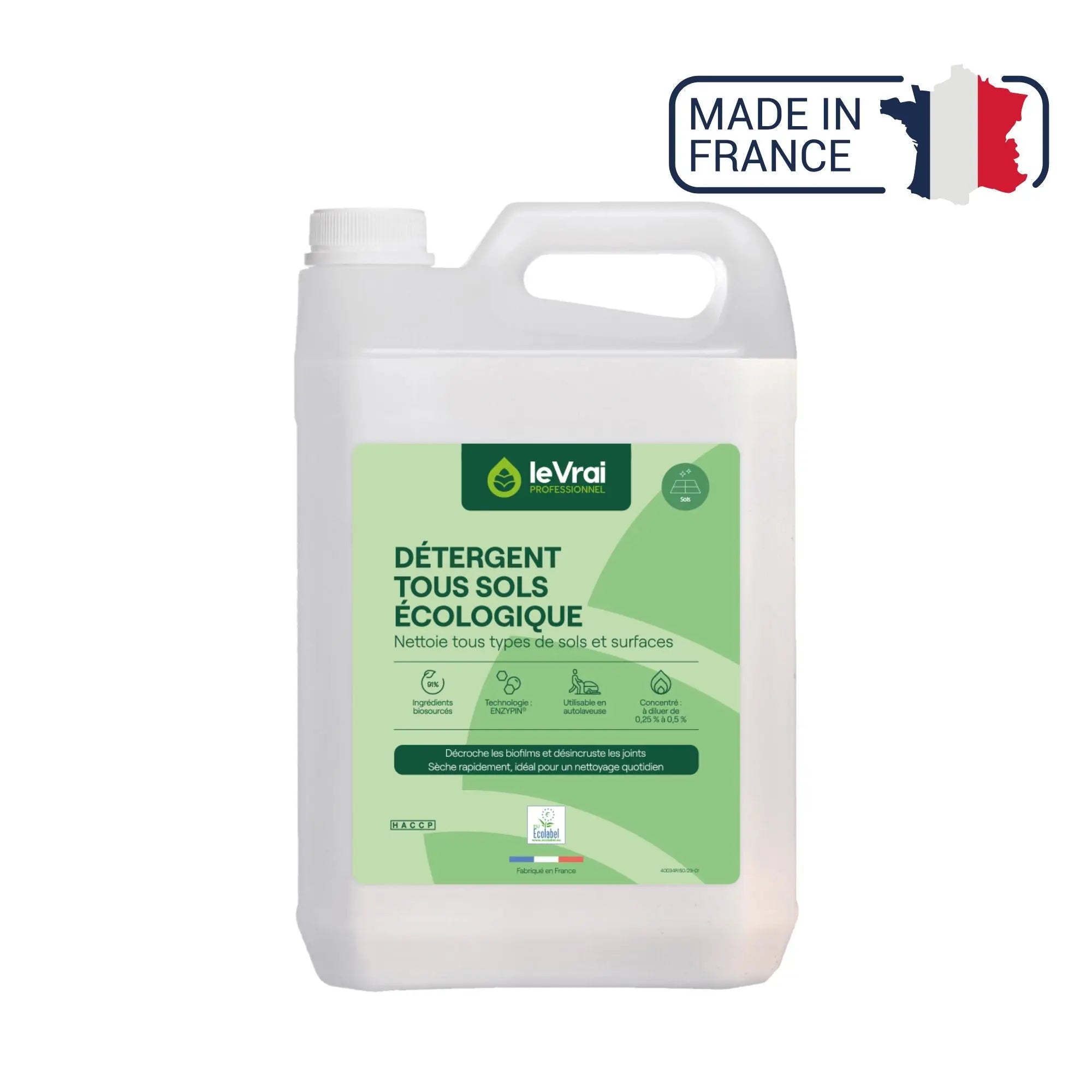 Détergent tous sols écologique - Deux contenances disponibles - Le vrai professionnel Enzypin by Action Pin