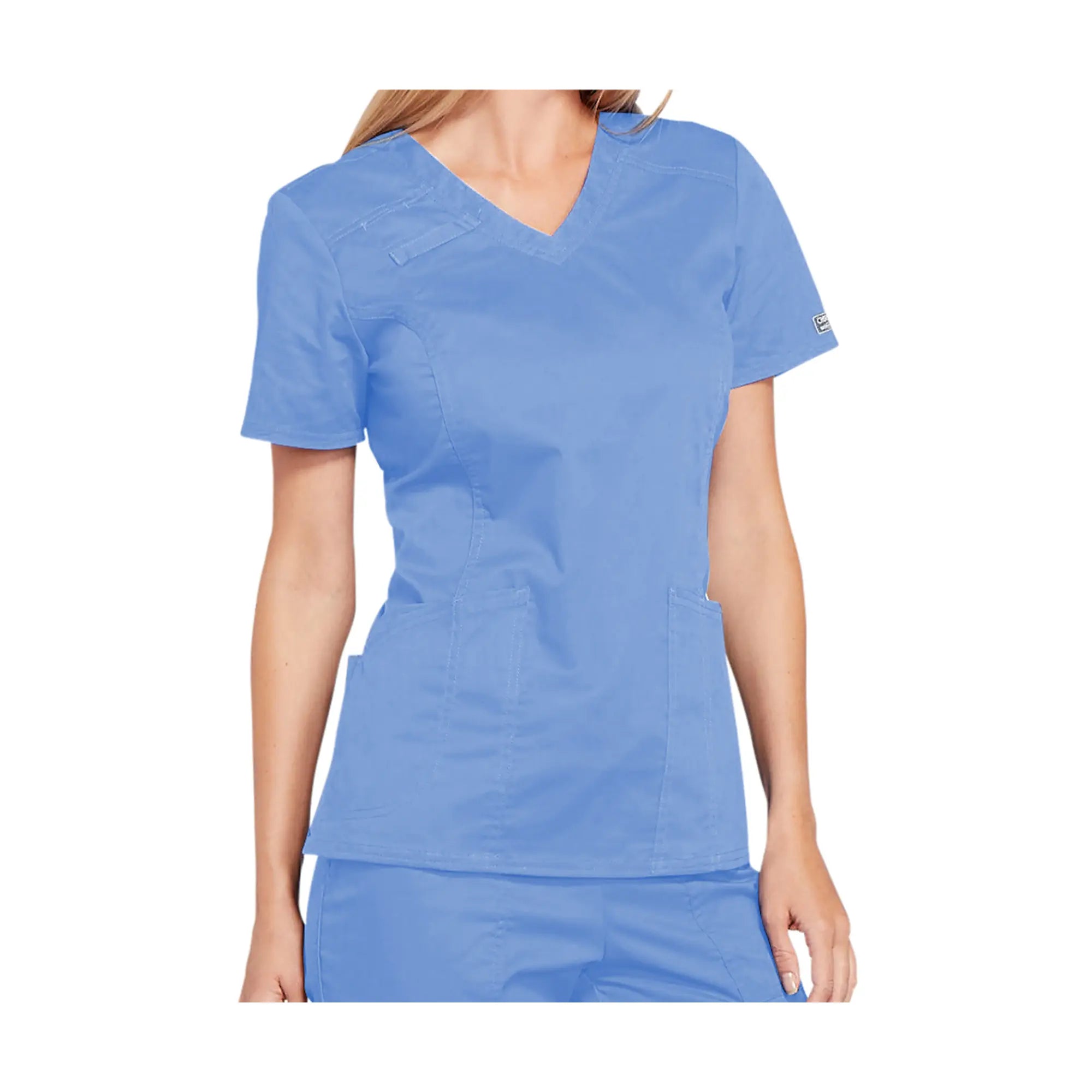 Dunkerque - Tunique col V - Femme - Cherokee Cherokee Authentic Workwear  Bleu-Ciel-3XL