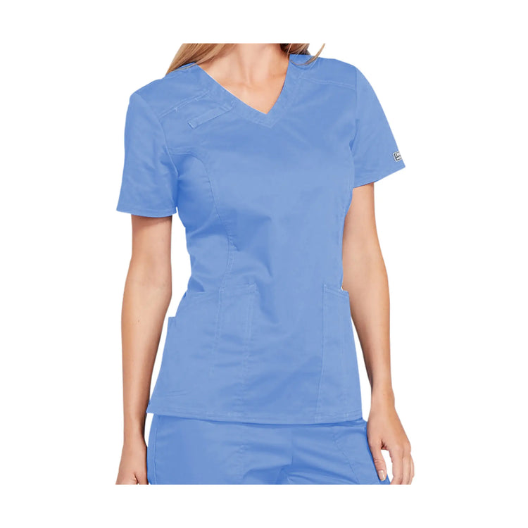 Dunkerque - Tunique col V - Femme - Cherokee Cherokee Authentic Workwear  Bleu-Ciel-3XL