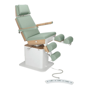 Fauteuil de pédicurie - MOON - Relevage électrique - Filaire - Ruck My Podologie  Sauge-5-moteurs-Chêne
