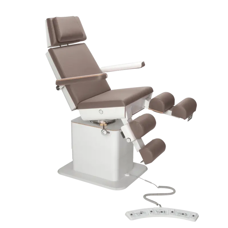 Fauteuil de pédicurie - MOON - Relevage électrique - Filaire - Ruck My Podologie  Muscade-3-moteurs-2-Blanc
