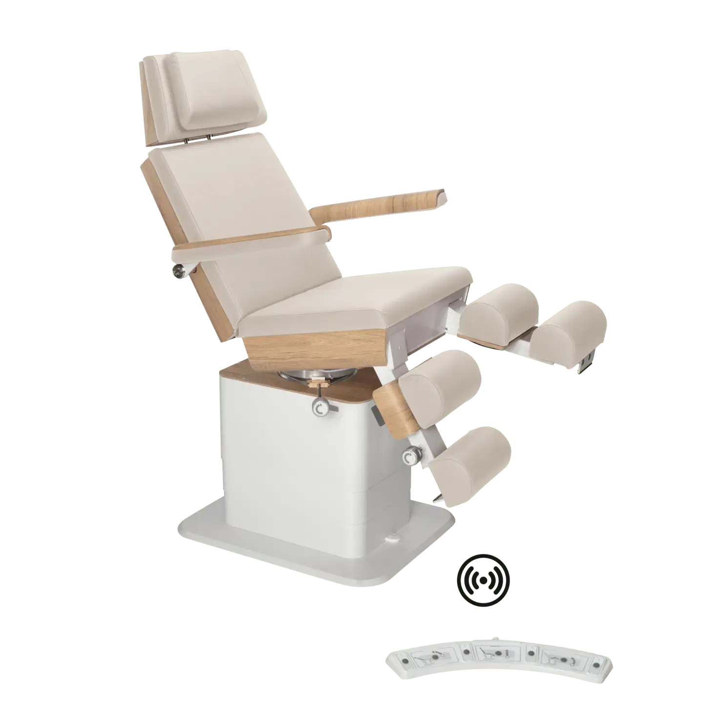 Fauteuil de pédicurie - MOON - Relevage électrique - Wifi - Ruck My Podologie  Naturel-3-moteurs-Chêne