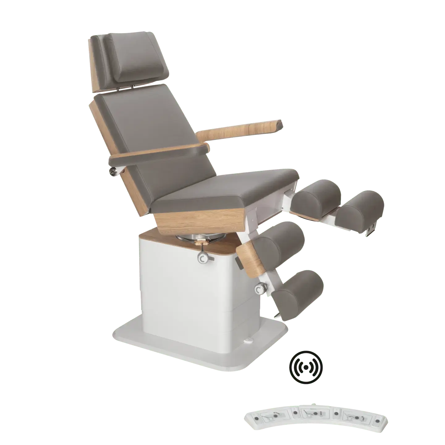 Fauteuil de pédicurie - MOON - Relevage électrique - Wifi - Ruck My Podologie  Pierre-3-moteurs-Chêne