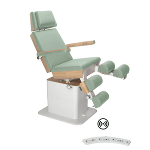 Fauteuil de pédicurie - MOON - Relevage électrique - Wifi - Ruck My Podologie  Sauge-3-moteurs-Chêne