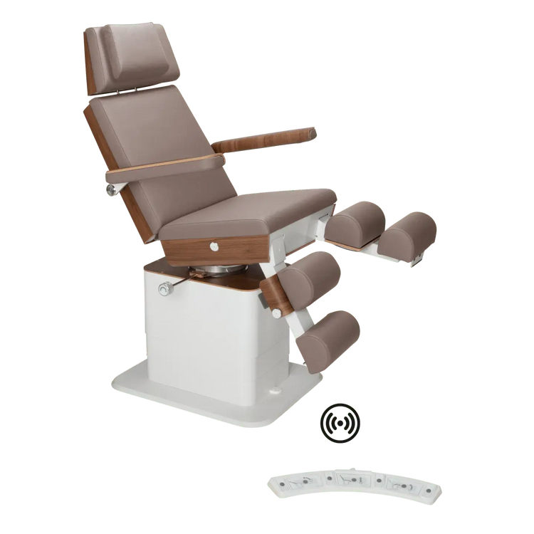 Fauteuil de pédicurie - MOON - Relevage électrique - Wifi - Ruck My Podologie  Muscade-3-moteurs-2-Noyer