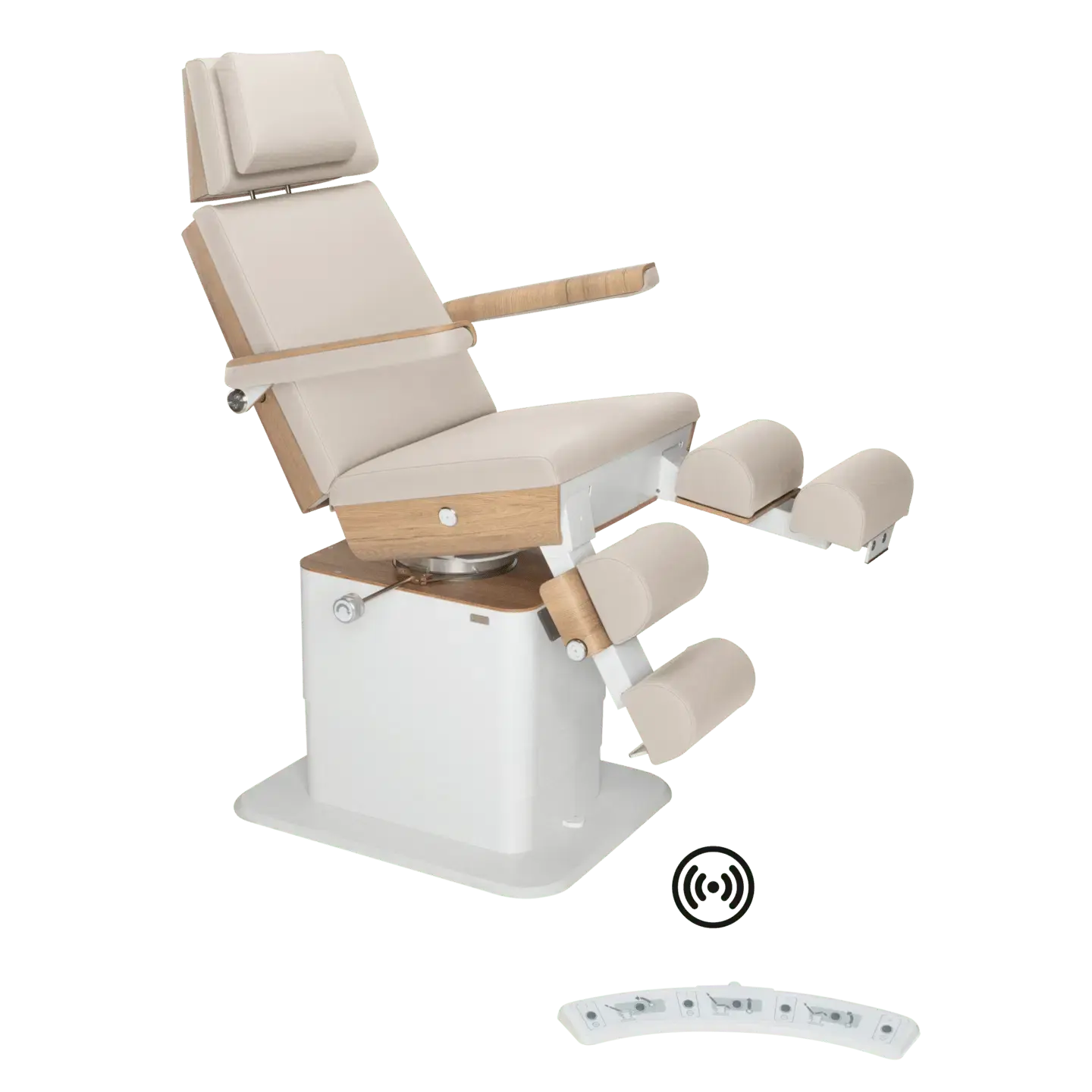 Fauteuil de pédicurie - MOON - Relevage électrique - Wifi - Ruck My Podologie  Naturel-3-moteurs-2-Chêne