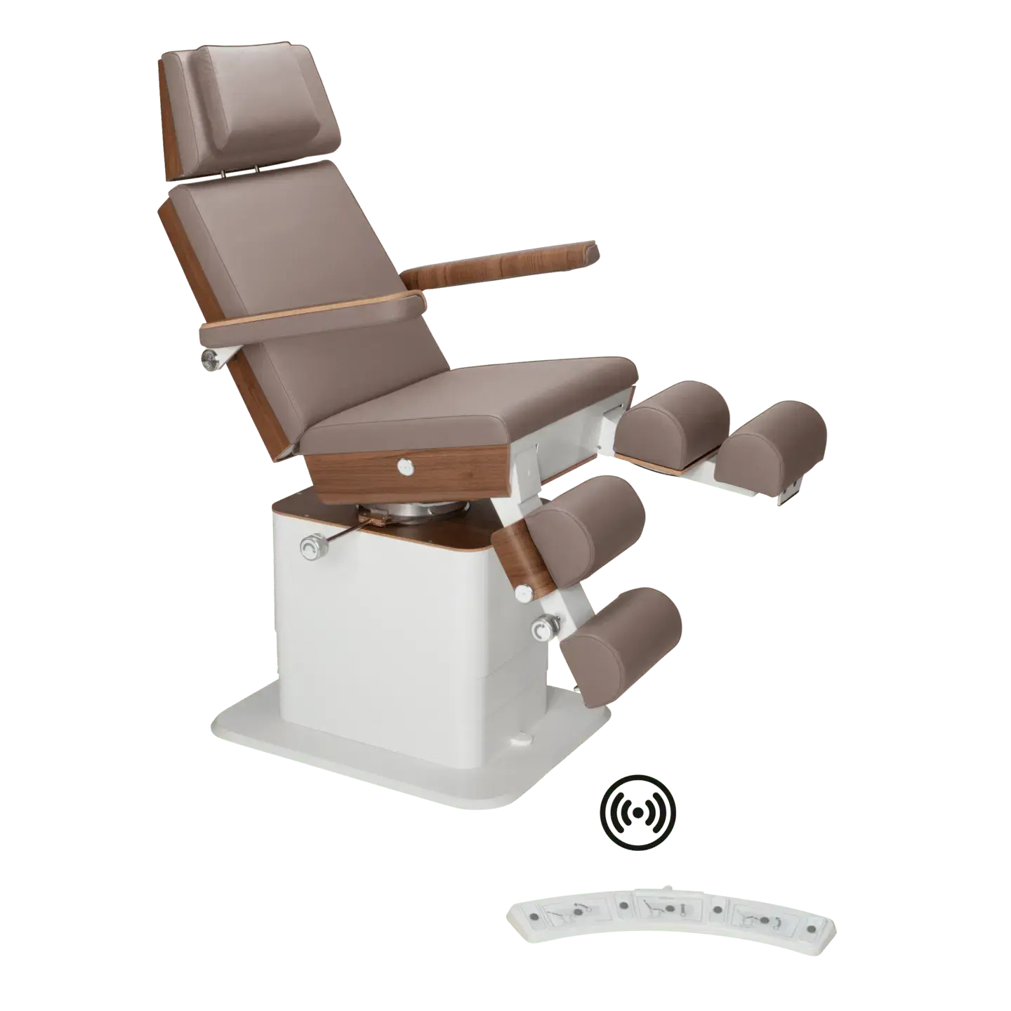 Fauteuil de pédicurie - MOON - Relevage électrique - Wifi - Ruck My Podologie  Muscade-5-moteurs-Noyer