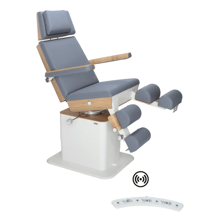 Fauteuil de pédicurie - MOON - Relevage électrique - Wifi - Ruck My Podologie  Océan-5-moteurs-Chêne