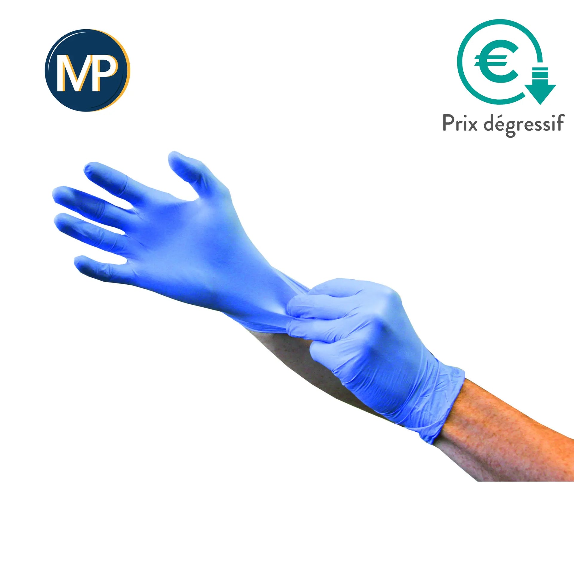 Gants d'examen - Nitrile - Sans poudre - Ambidextres - Boite de 100 - My Podologie - My Podologie