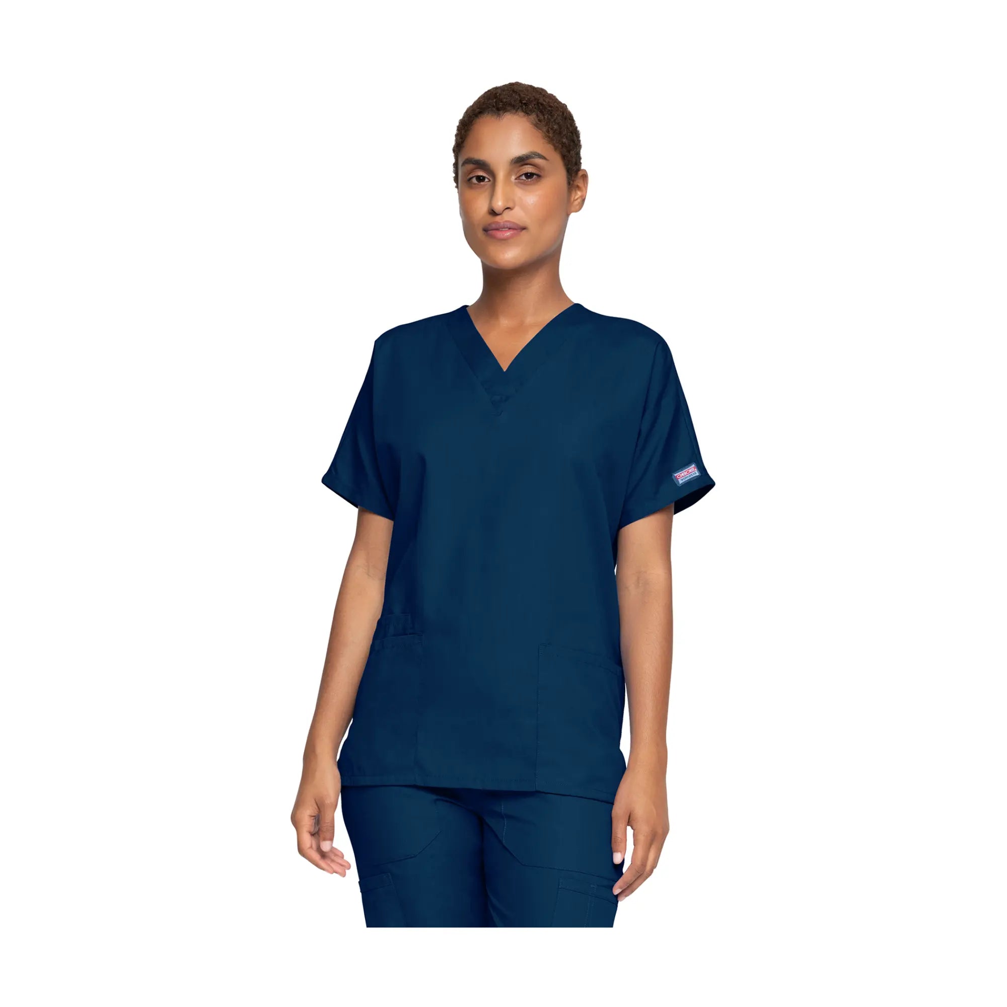 Guéthary - Tunique médicale - Col V - Manches courtes - Femme - Cherokee - Couleur 1 Cherokee Authentic Workwear Bleu-marine-XXXL