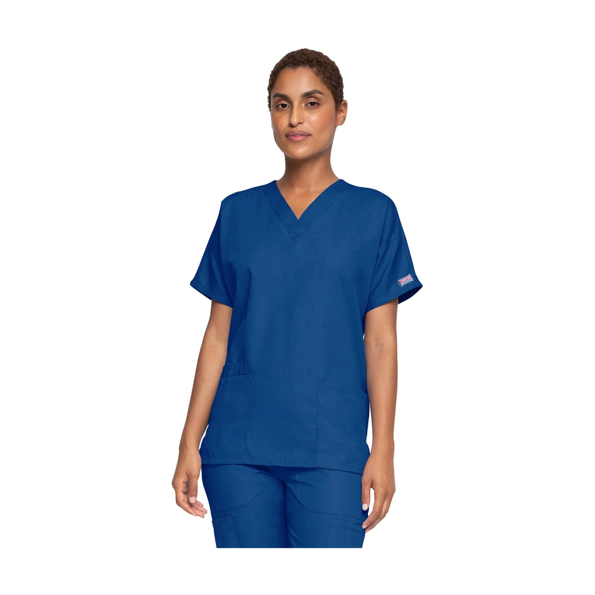 Guéthary - Tunique médicale - Col V - Manches courtes - Femme - Cherokee - Couleur 1 Cherokee Authentic Workwear Bleu-Galaxie-XXXL