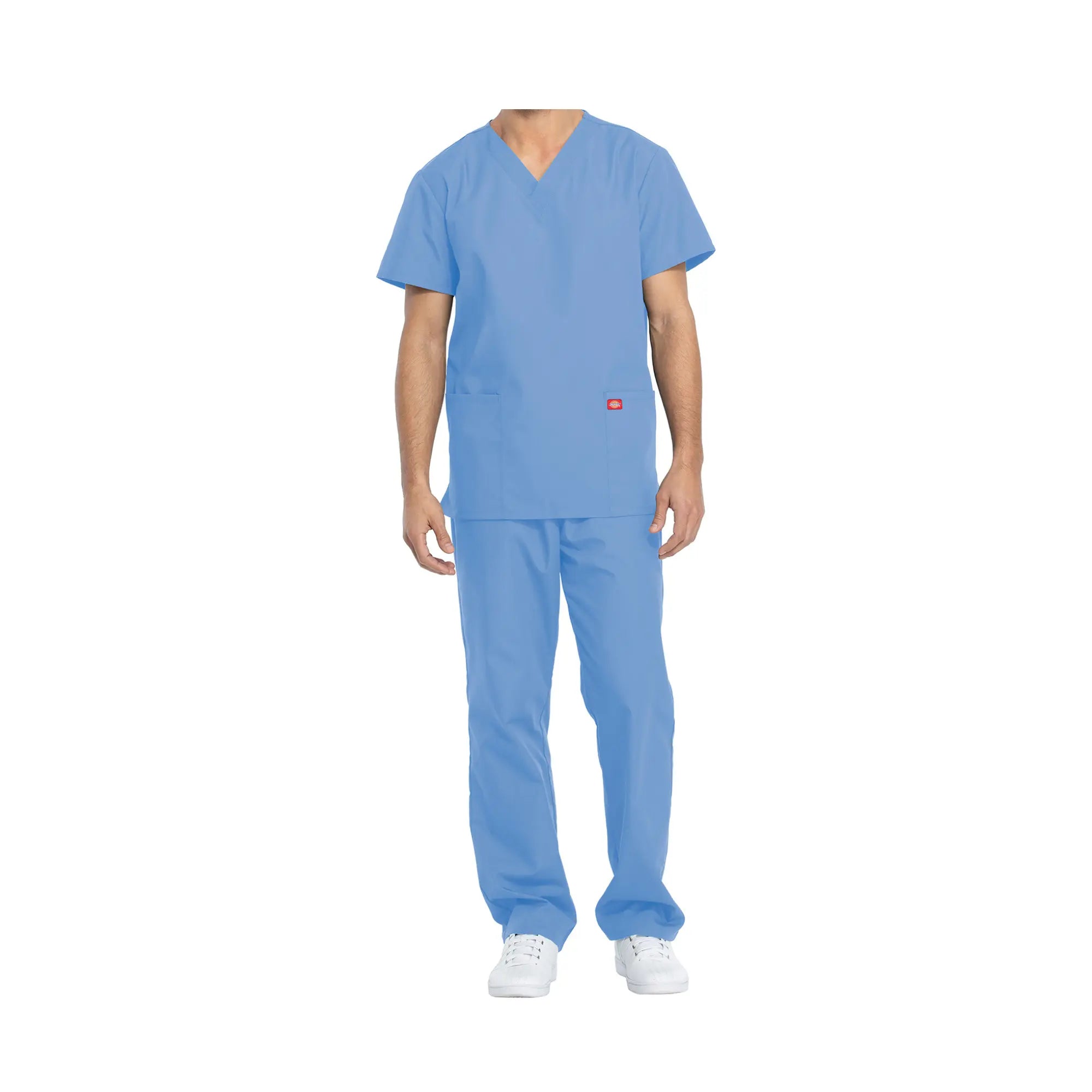 Hossegor - Ensemble médical - Tunique col V et pantalon - Unisexe - Dickies Dickies Bleu-Ciel-XXXL