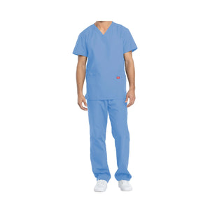 Hossegor - Ensemble médical - Tunique col V et pantalon - Unisexe - Dickies Dickies Bleu-Ciel-XXXL