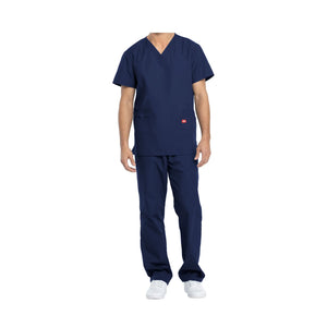 Hossegor - Ensemble médical - Tunique col V et pantalon - Unisexe - Dickies Dickies Bleu-Marine-XXXL