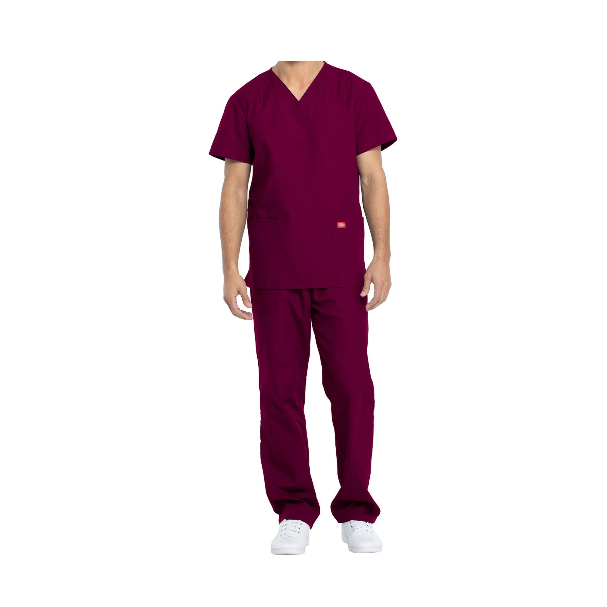 Hossegor - Ensemble médical - Tunique col V et pantalon - Unisexe - Dickies Dickies Bordeaux-XXXL