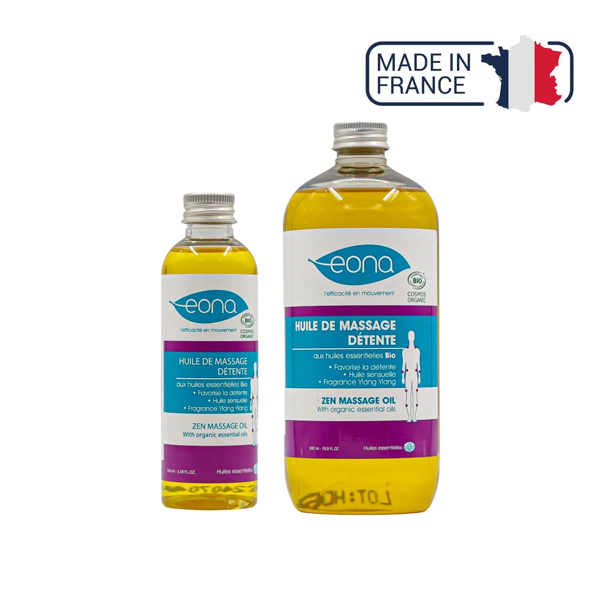 Huile de massage - Détente - Bio - 2 contenances - Eona Eona