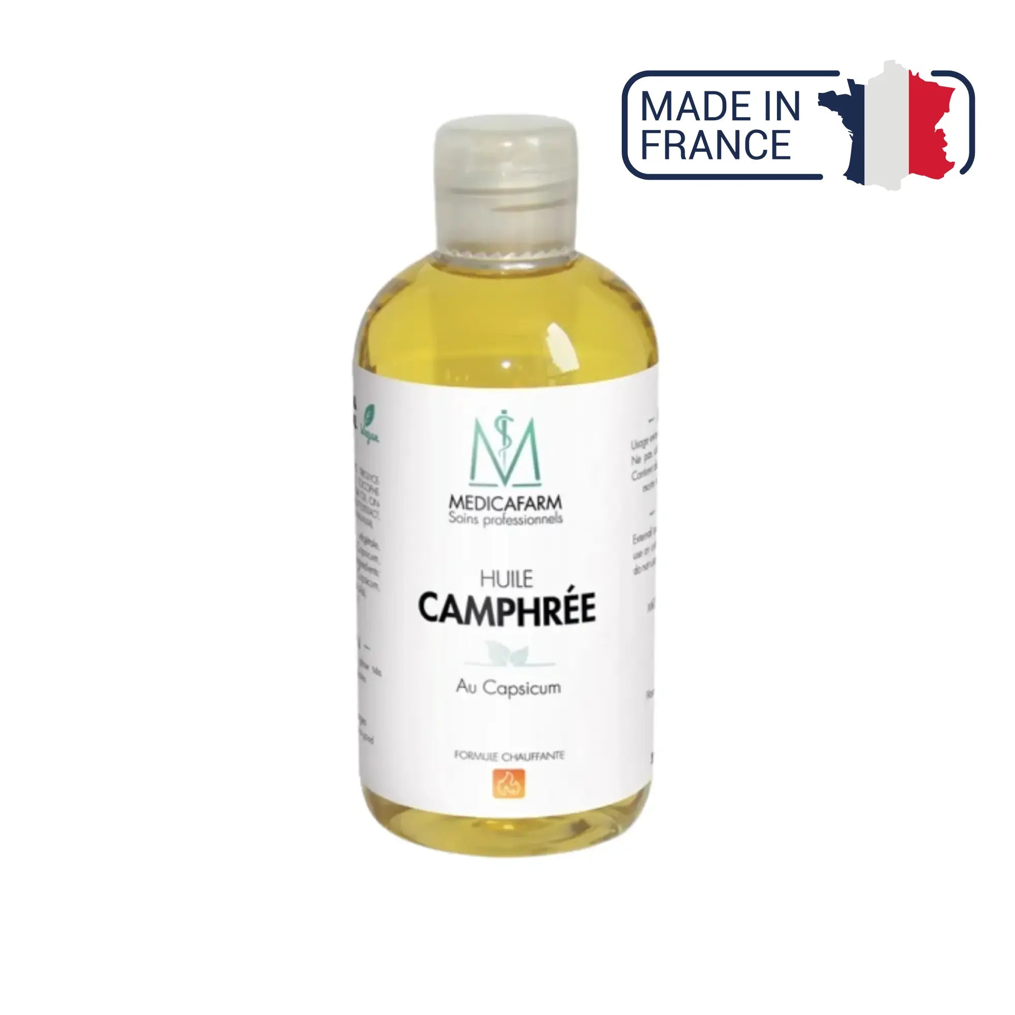 Huile de soin - Camphrée - Chauffante - Flacon stop-goutte 250 ml - Medicafarm Medicafarm