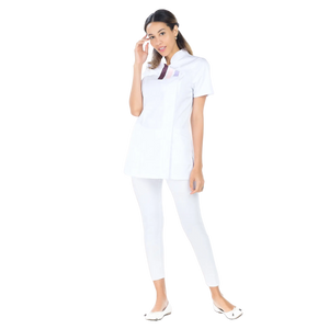 Inès - Blouse longue - Manches courtes - Femme - 105 cm