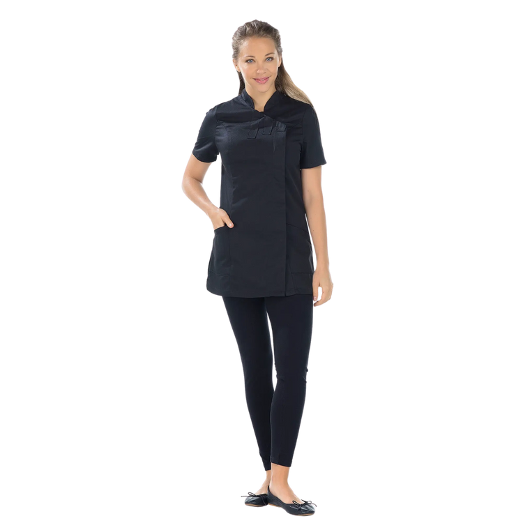 Inès - Blouse longue - Manches courtes - Femme - 105 cm