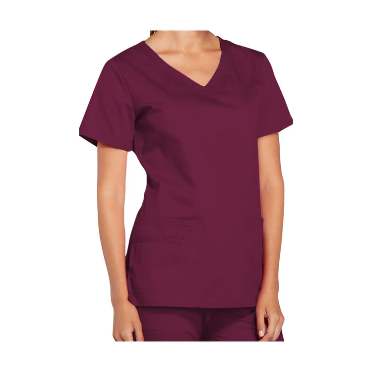 La Rochelle - Tunique col V - Femme - Cherokee Cherokee Authentic Workwear  Bordeaux-3XL