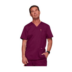 Lourdes - Tunique col V - Homme - Cherokee Cherokee Authentic Workwear Bordeaux-3XL