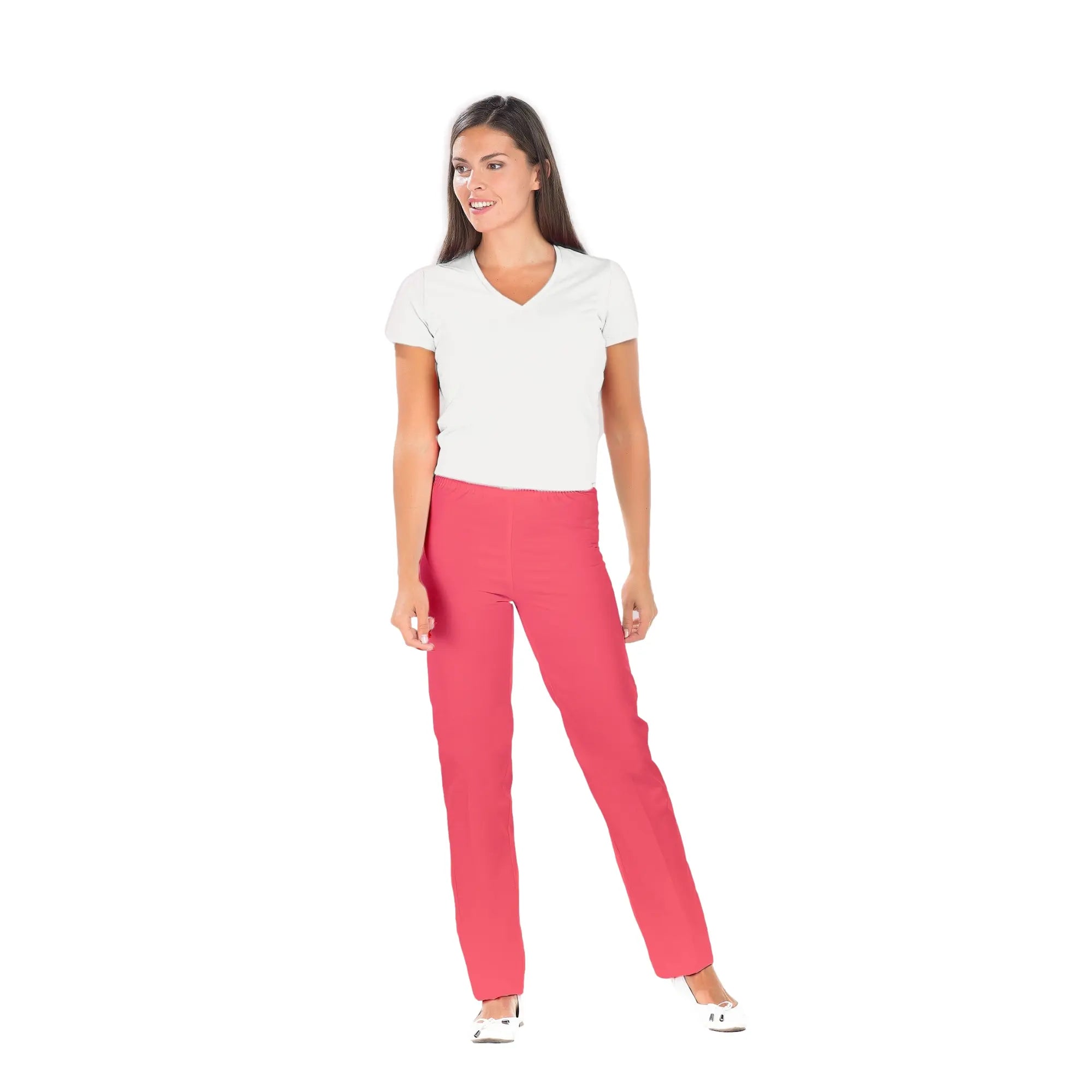 Manu - Pantalon Fuchsia - Mixte - Ceinture élastique - Sans poche My Blouse