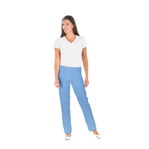 Manu - Pantalon PC Bleu Azur - Mixte - Ceinture élastique - Sans poche My Blouse