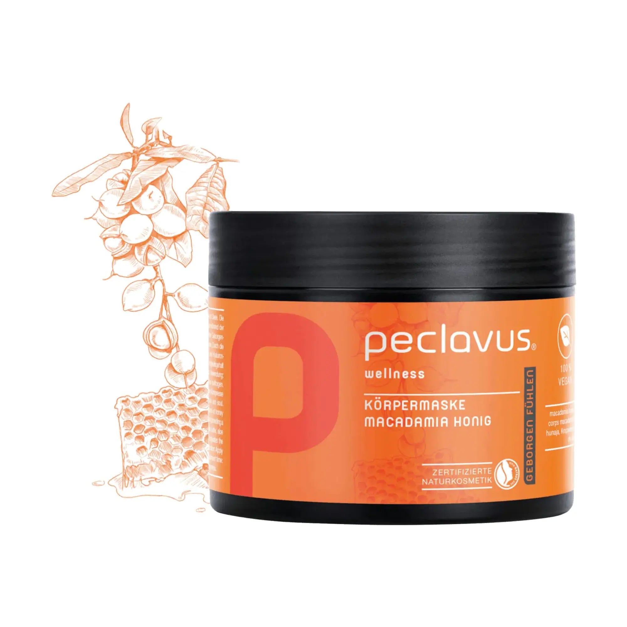 Masque corporel - Miel de Macadamia - "Sentez-vous en sécurité" - 500 ml - Peclavus Peclavus