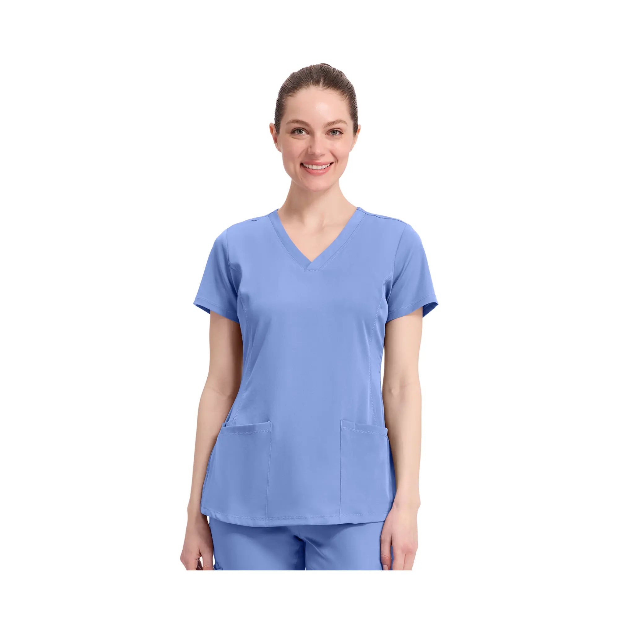Monique - Tunique médicale - Col V - Femme - Healing Hands - 1 Healing Hands Bleu Ciel / 3XL