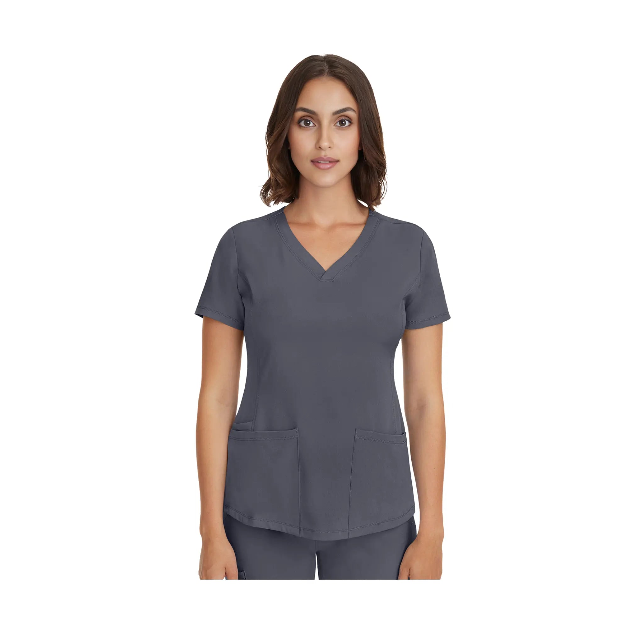 Monique - Tunique médicale - Col V - Femme - Healing Hands - 2 Healing Hands Anthracite / 3XL