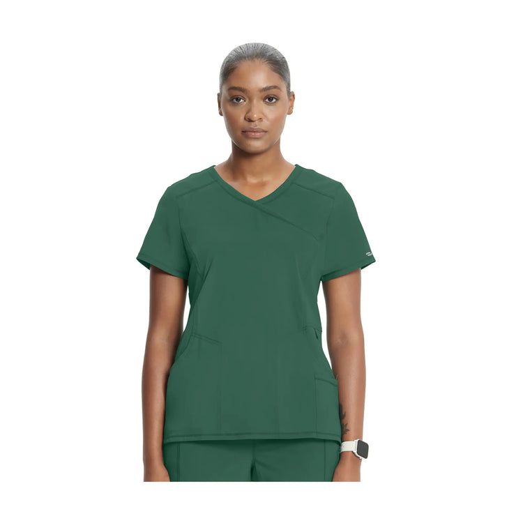 Ondres - Tunique médicale - Cache-coeur - 66 cm - Femme -  Cherokee - Couleur 2 Cherokee Medical Uniforms  Vert-Chasseur-3XL