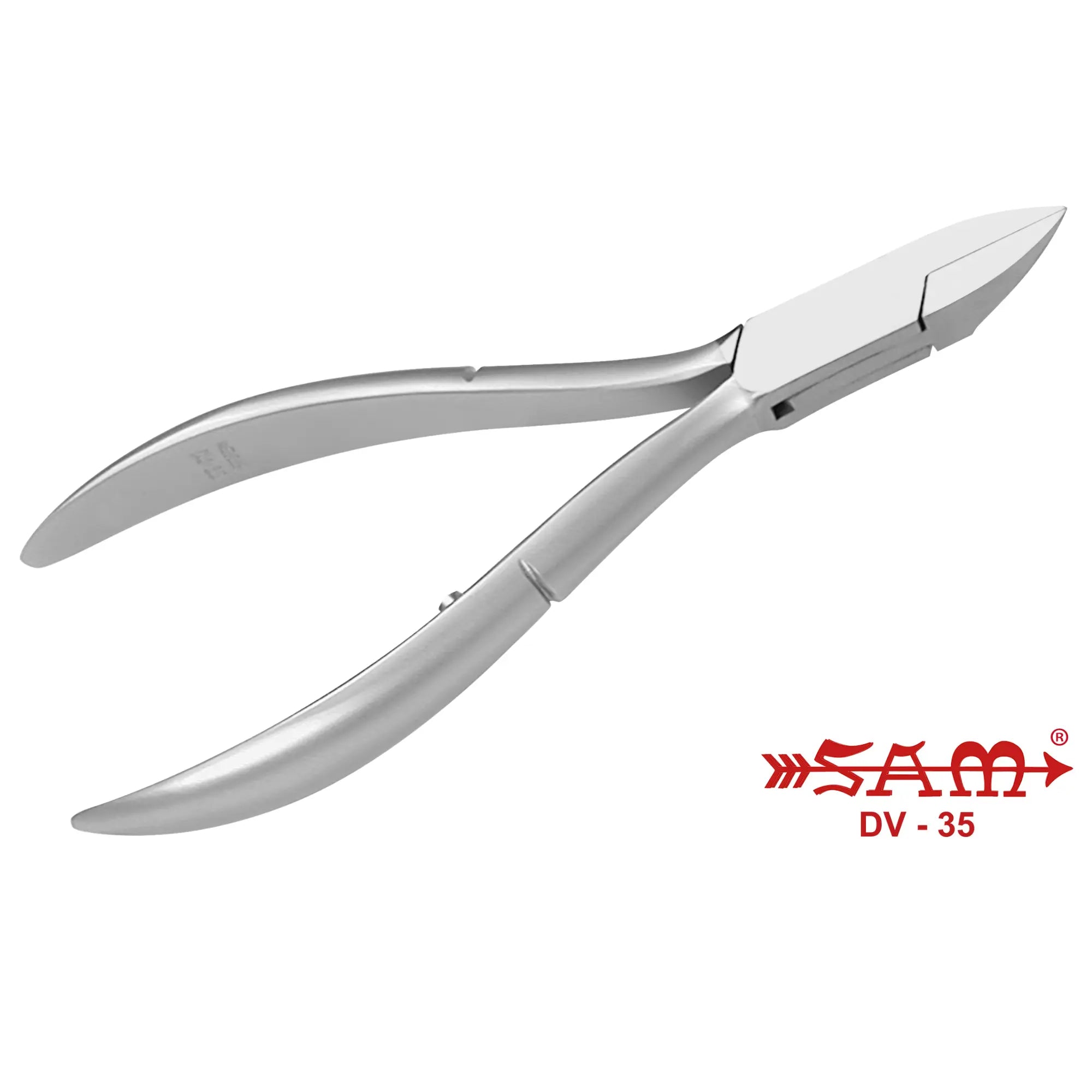 Pince à ongles - Acier inoxydable - Finition satinée - Coupe droite - Mors plats et arrondis - 11,5 cm - Sam Sam