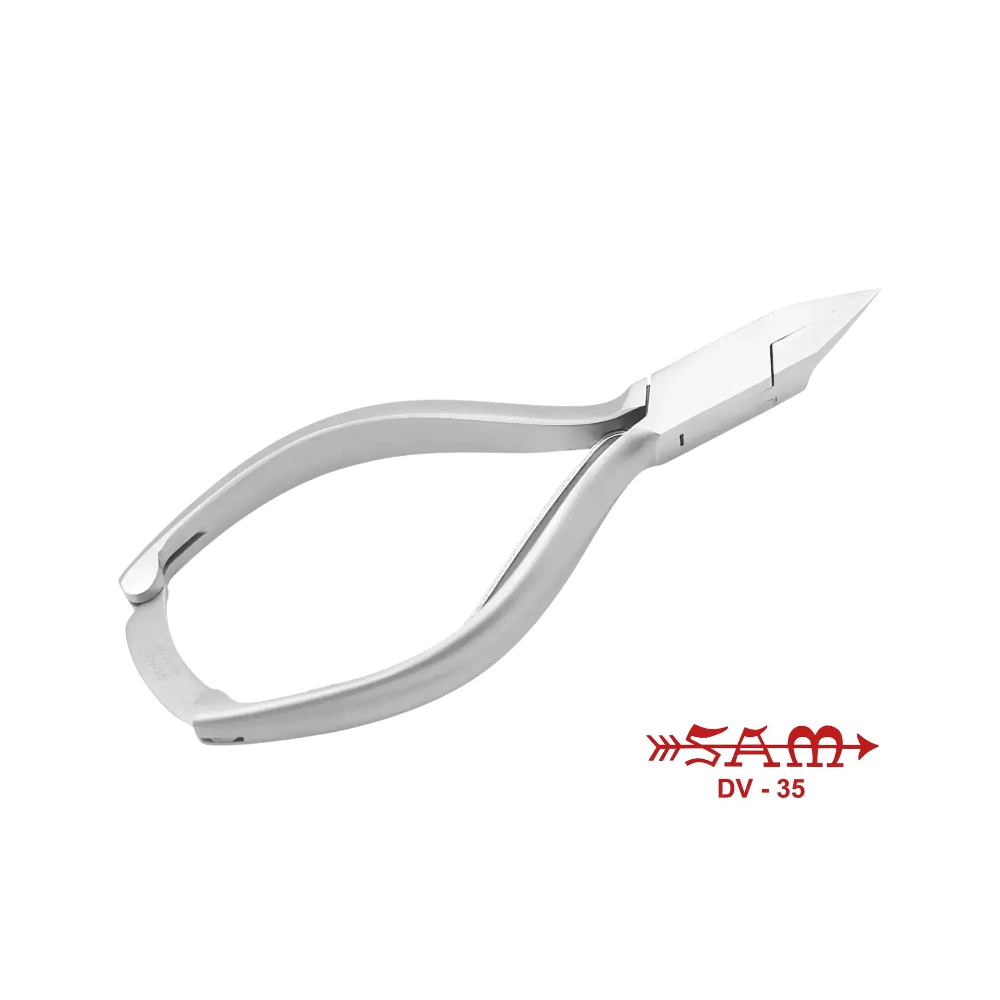 Pince à ongles - Acier inoxydable - Finition satinée - Coupe droite - Mors plats et fins - 13,5 cm - Sam Sam