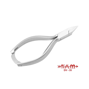 Pince à ongles - Acier inoxydable - Finition satinée - Coupe droite - Mors plats et fins - 13,5 cm - Sam Sam