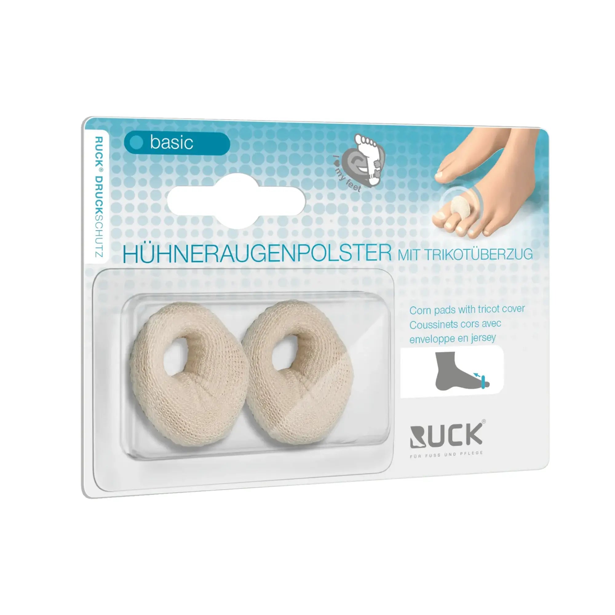 Protection pour orteil en mousse recouverte de jersey - 3 tailles disponibles - 1 paire - Ruck Ruck